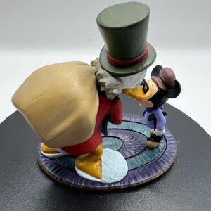 Disney Store London Mickey's Christmas Carol Scrooge and Tiny Tim PVC Figurine